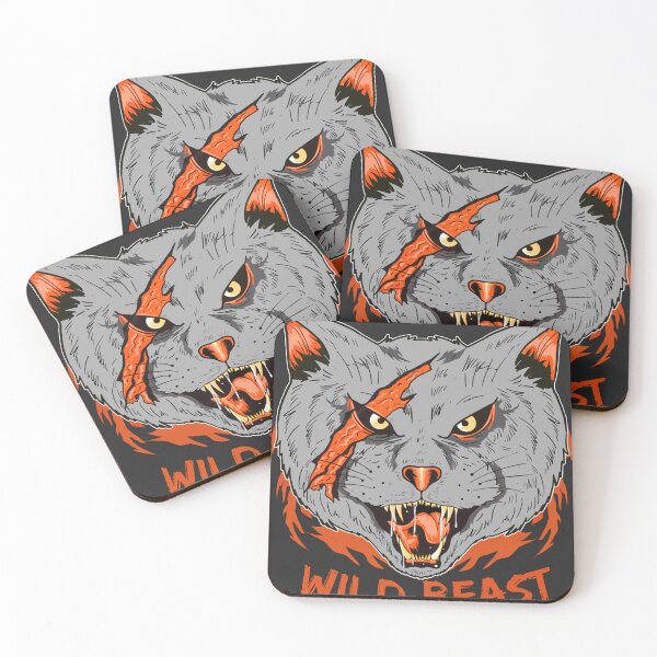Item preview, Wild Beast scary cat face theme party design for celebrants designed and sold by AssamFT.