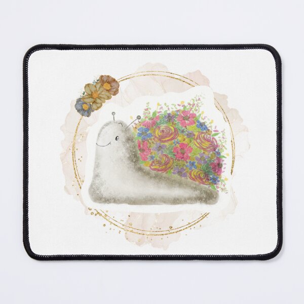 Item preview, Cute pastel watercolor snail design with leaves and flowers designed and sold by TrusteeDesign.