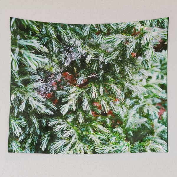 Item preview, Fir tree covered with drops of rain designed and sold by helenkaiy.