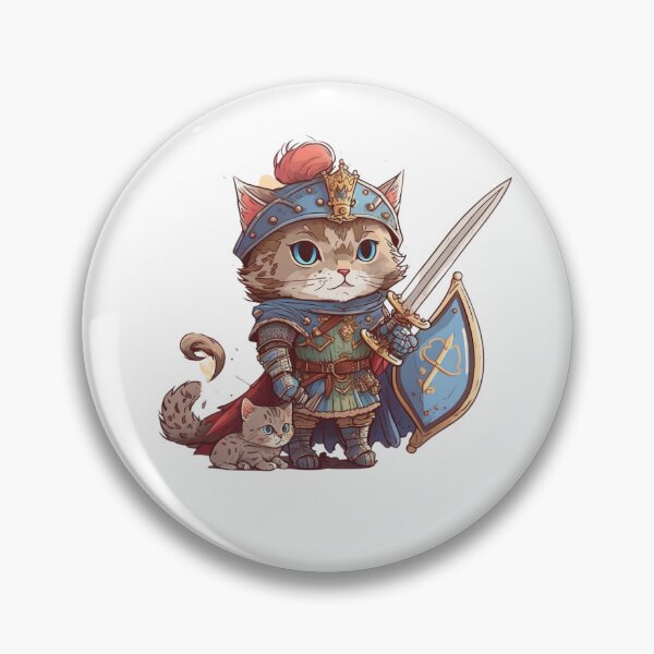 Item preview, Knightly Cat designed and sold by Cute Critters Stickers.