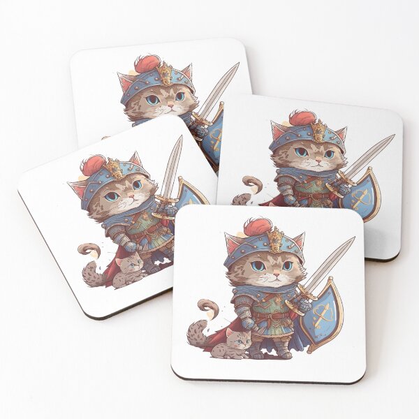 Item preview, Knightly Cat designed and sold by Cute Critters Stickers.