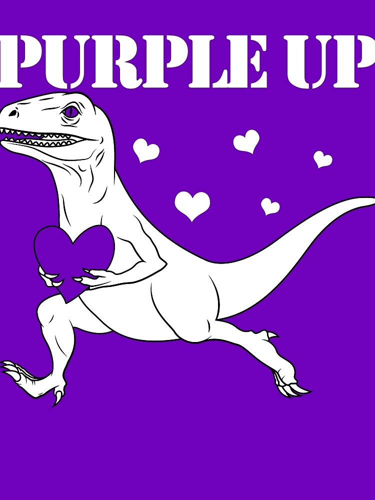 Thumbnail 3 von 3, Tuch, Purple Up Raptor Military Child Month Dinosaur Purple Up Gear designt und verkauft von DynamicDesign.