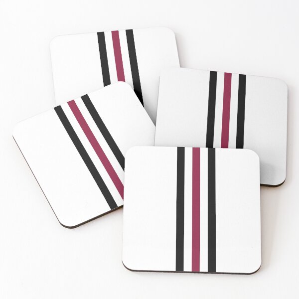 Item preview, Black Maroon and White Mod Racing Stripes fashion design designed and sold by ModSupporters.