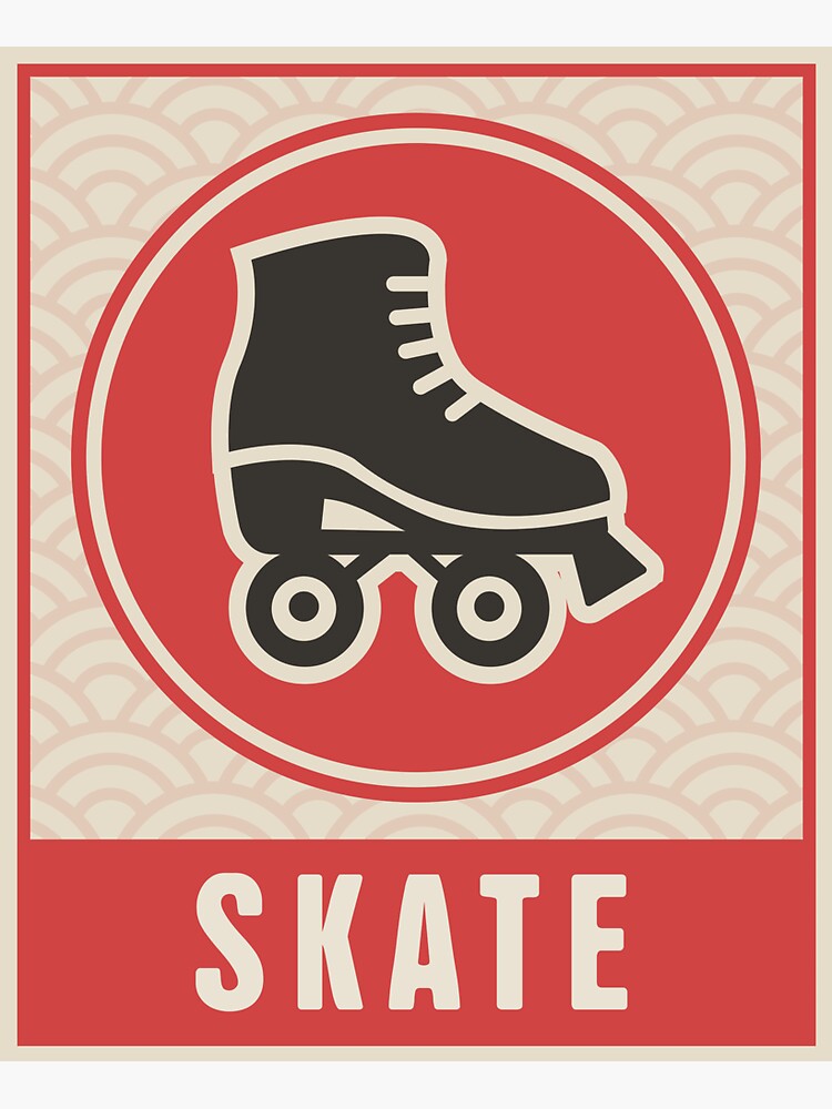 "Japanese Style SKATE Poster Roller Skating" Sticker by ethandirks