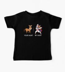 Your Aunt My Aunt Funny Cute dabbing Unicorn T-shirt Baby Tee