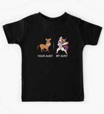 Your Aunt My Aunt Funny Cute dabbing Unicorn T-shirt Kids Tee