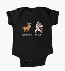 Your Aunt My Aunt Funny Cute dabbing Unicorn T-shirt One Piece - Short Sleeve