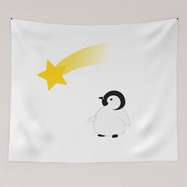Item preview, Penguin looking at a star designed and sold by LostSmilee.