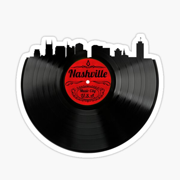Artikel-Vorschau von Nashville Tennessee Vinyl-Schallplatte Vintage Skyline Design, designt und verkauft von TNDesignStudio.