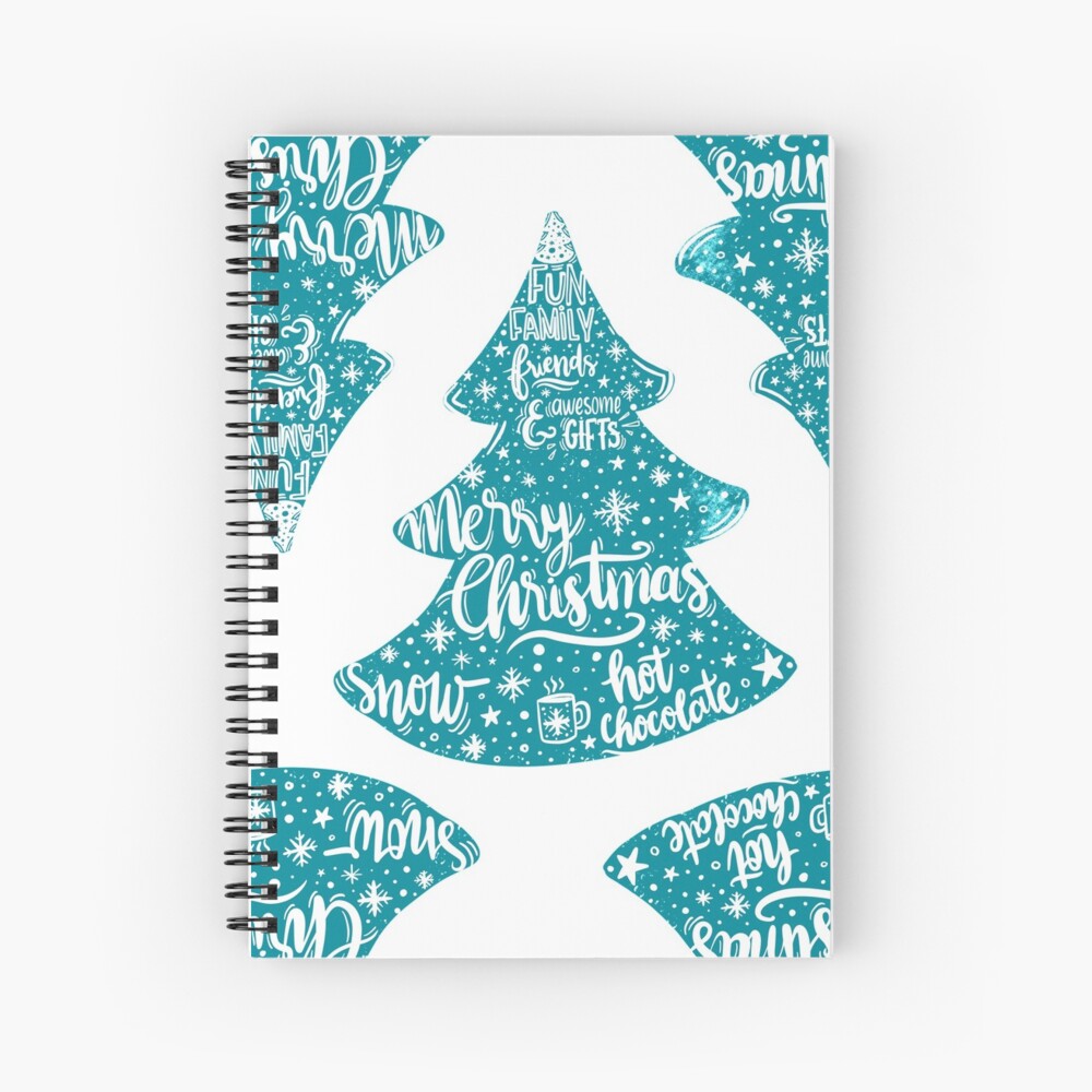 Merry Christmas! Holidays pattern design Spiral Notebook