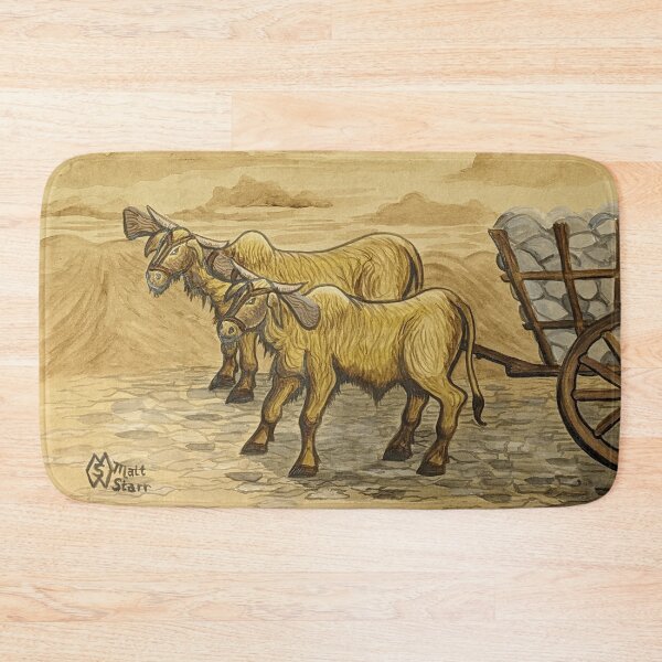 Item preview, Yoke of oxen pulling a load  designed and sold by Matt Starr Fine Art .