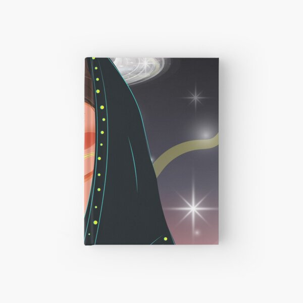 sad crying angel in the night with stars Hardcover Journal