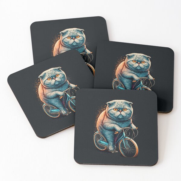 Item preview, "Scottish fold cat rides a bike" designed and sold by Mykhailov.