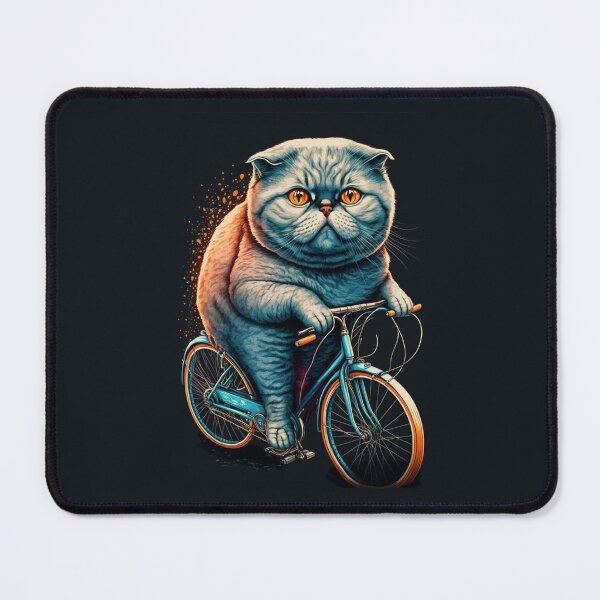 Item preview, "Scottish fold cat rides a bike" designed and sold by Mykhailov.