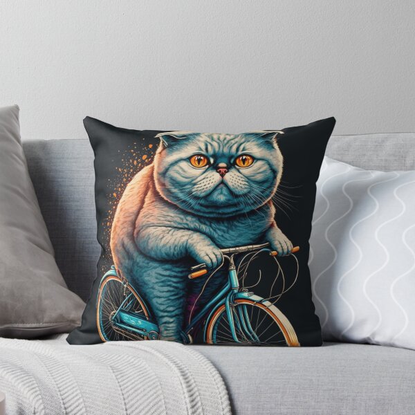 Item preview, "Scottish fold cat rides a bike" designed and sold by Mykhailov.