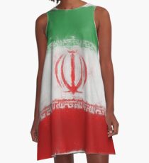 Iran Flag Reworked No. 66, Series 3 A-Linien Kleid