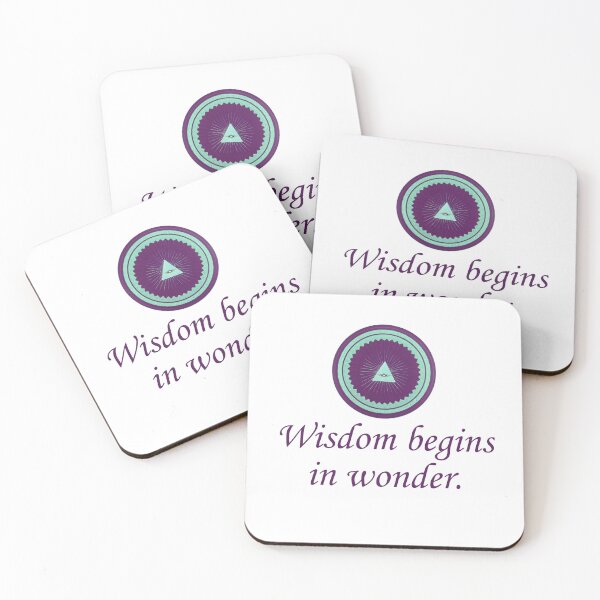 Item preview, Wisdom Begins In Wonder - Wonder Quotes designed and sold by CrankyOldDude.