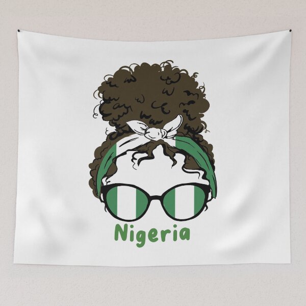 Item preview, Black Girl Messy Bun Nigerian Girl designed and sold by MasterKlaw.
