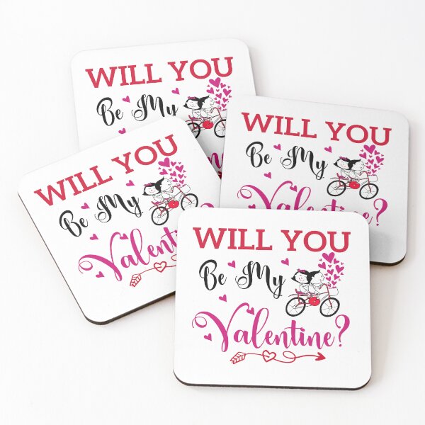 Item preview, Will You Be My Valentine - Cute  Valentine's Day Design for Couples by FanityPrints designed and sold by FanityPrints.