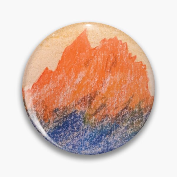 Item preview, colored pencil orange mountain designed and sold by ptaradactyl.