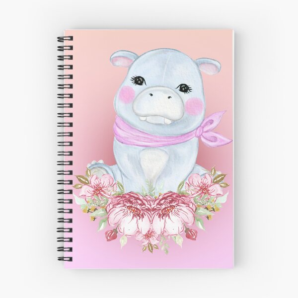 Item preview, baby hippo on a pink background  designed and sold by trickydee.