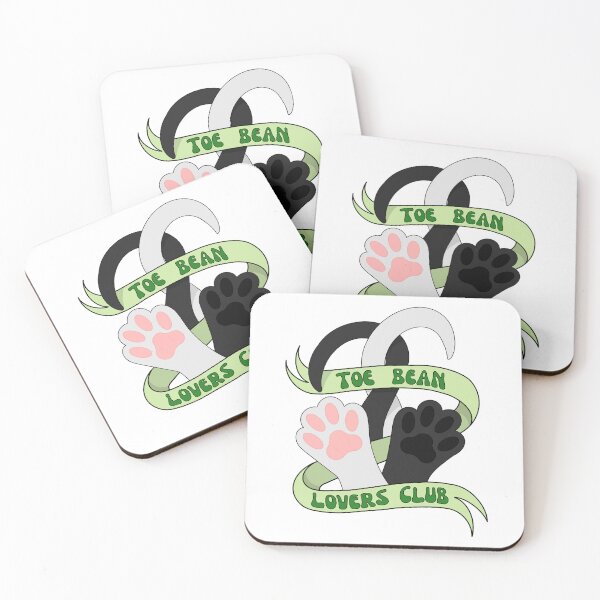 Item preview, Toe Bean Lovers Club B and W - Green Banner designed and sold by emmacatwheels.