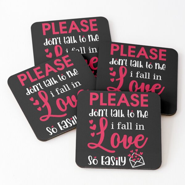 Item preview, Please Don't Talk To Me I Fall in Love So Easily - Cute  Valentine's Day Design for Couples by FanityPrints designed and sold by FanityPrints.