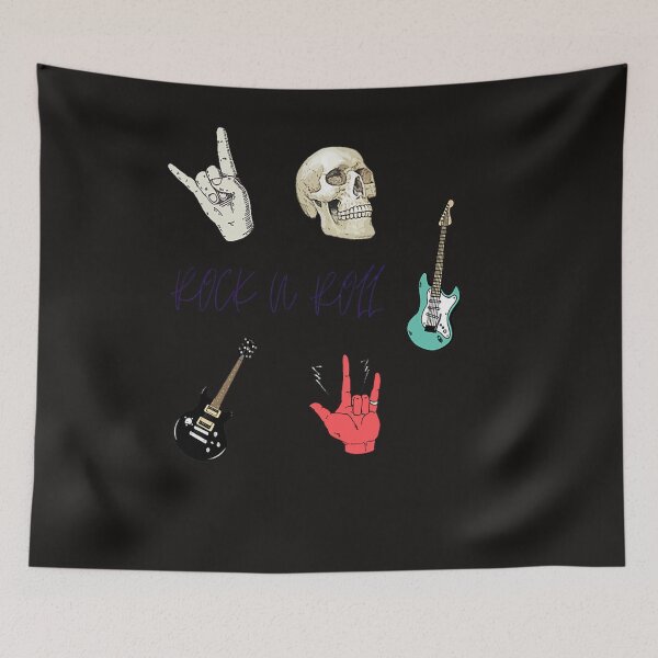 Item preview, Rock And Roll Music Hands, Skull And Guitars For Young People designed and sold by edilbertobuitrago.