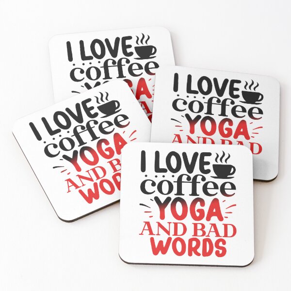 Item preview, I Love Coffee, Yoga and Bad Words designed and sold by Sick Creativity.