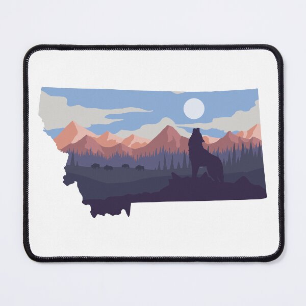Item preview, Montana map and nature designed and sold by landscapeworlds.