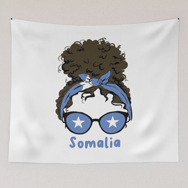 Item preview, Black Girl Messy Bun Somalian Girl designed and sold by MasterKlaw.
