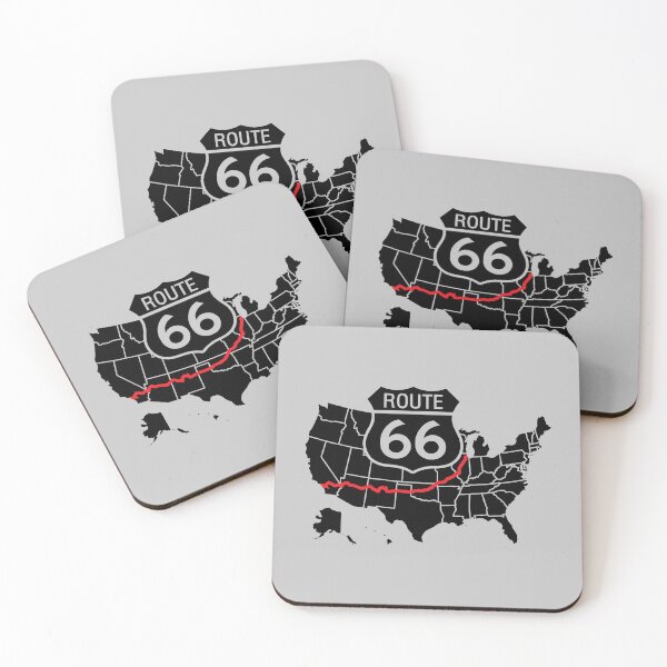 Item preview, For Truck Driver USA Map Route 66 Black designed and sold by AndrewStep.