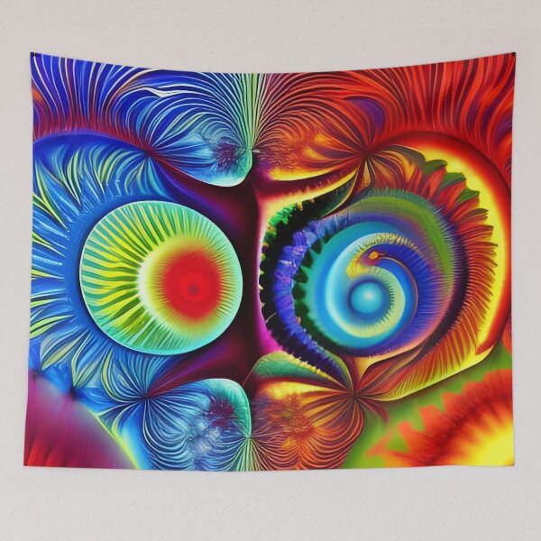 Item preview, Fractal Yin & Yang - Psychedelic Multi Color Painting designed and sold by theWeppen.