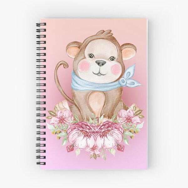Item preview, baby monkey on a pink background designed and sold by trickydee.