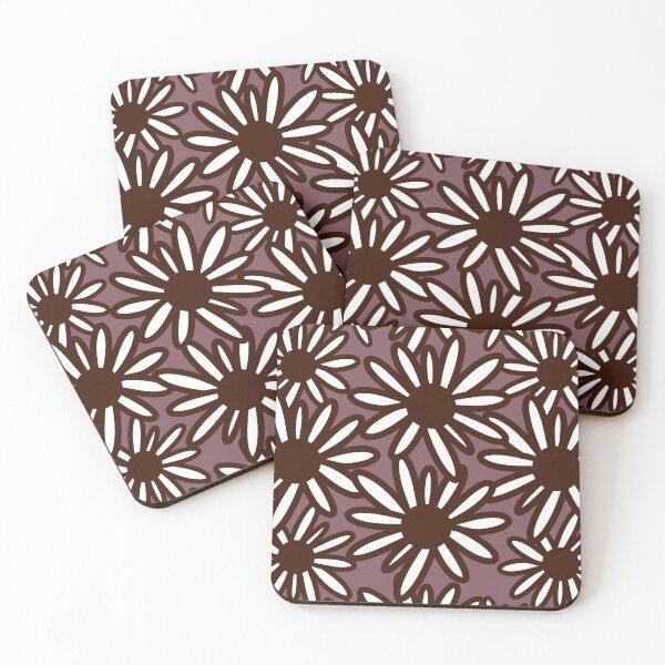 Item preview, Spring And Summer White Daisies Pattern In Muted Colors Mulberry designed and sold by scorpiolane.