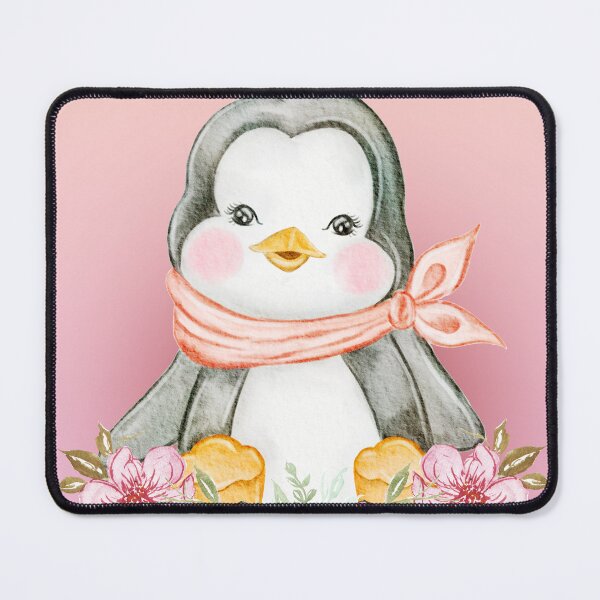 Item preview, baby penguin on a pink background designed and sold by trickydee.