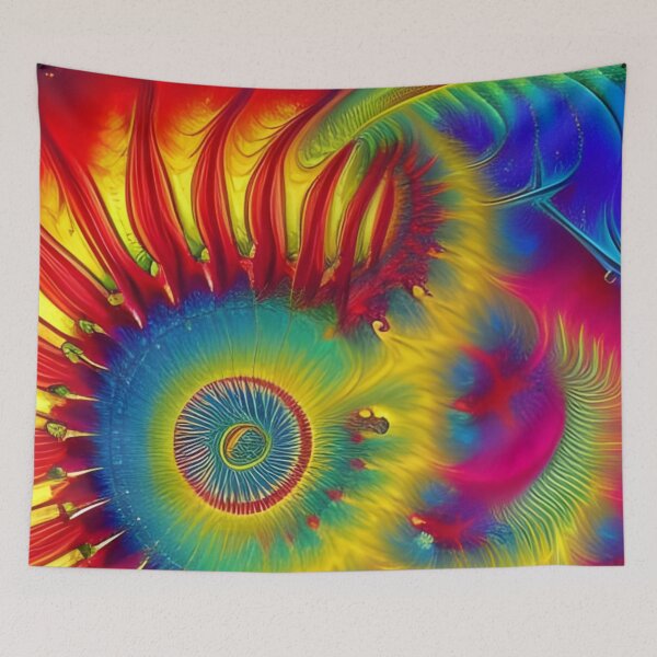 Item preview, Galaxies Unite - Psychedelic Multi Color Painting designed and sold by theWeppen.
