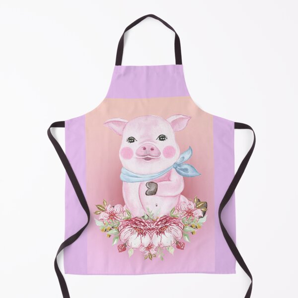 Item preview, baby pig piglet on a pink background  designed and sold by trickydee.