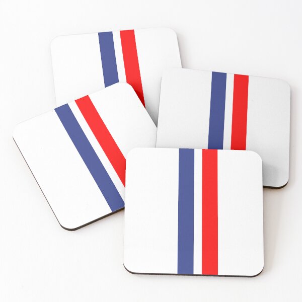 Item preview, Racing Stripes Red Blue White 70s Mod fashion design designed and sold by ModSupporters.