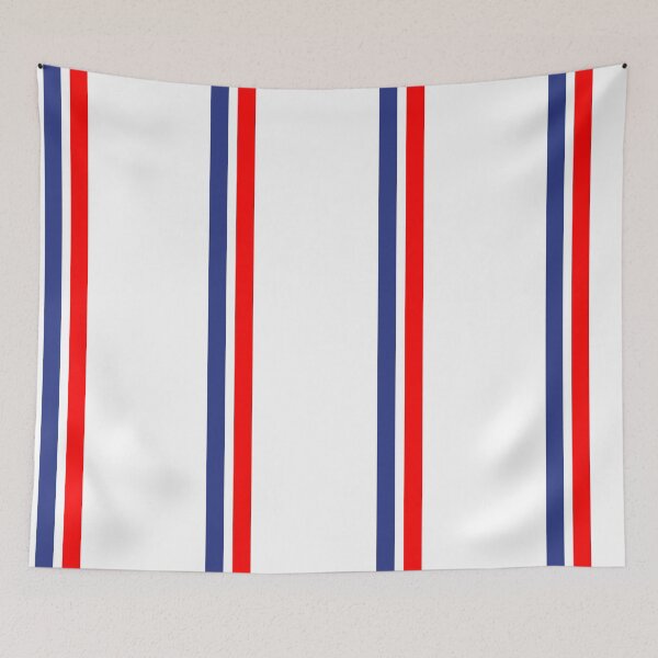 Item preview, Racing Stripes Red Blue White 70s Mod fashion design designed and sold by ModSupporters.