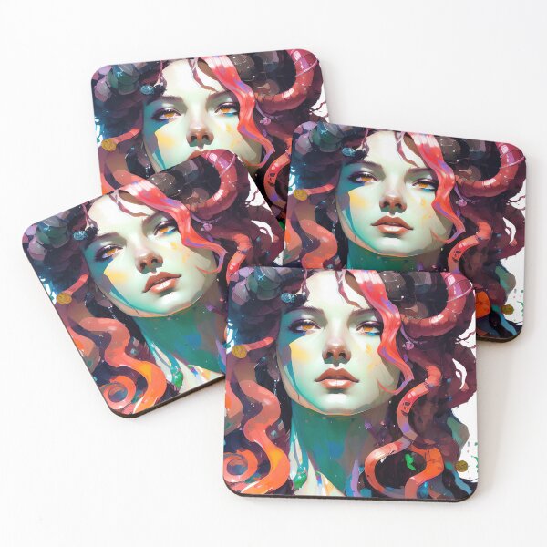 Item preview, Vibrant Medusa Painting designed and sold by dedheadthreads.