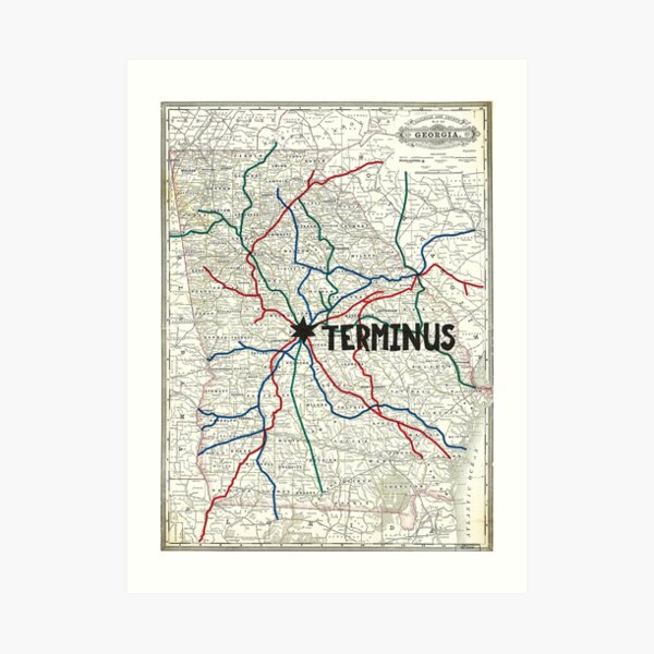 The Walking Dead - Terminus Map Art Print