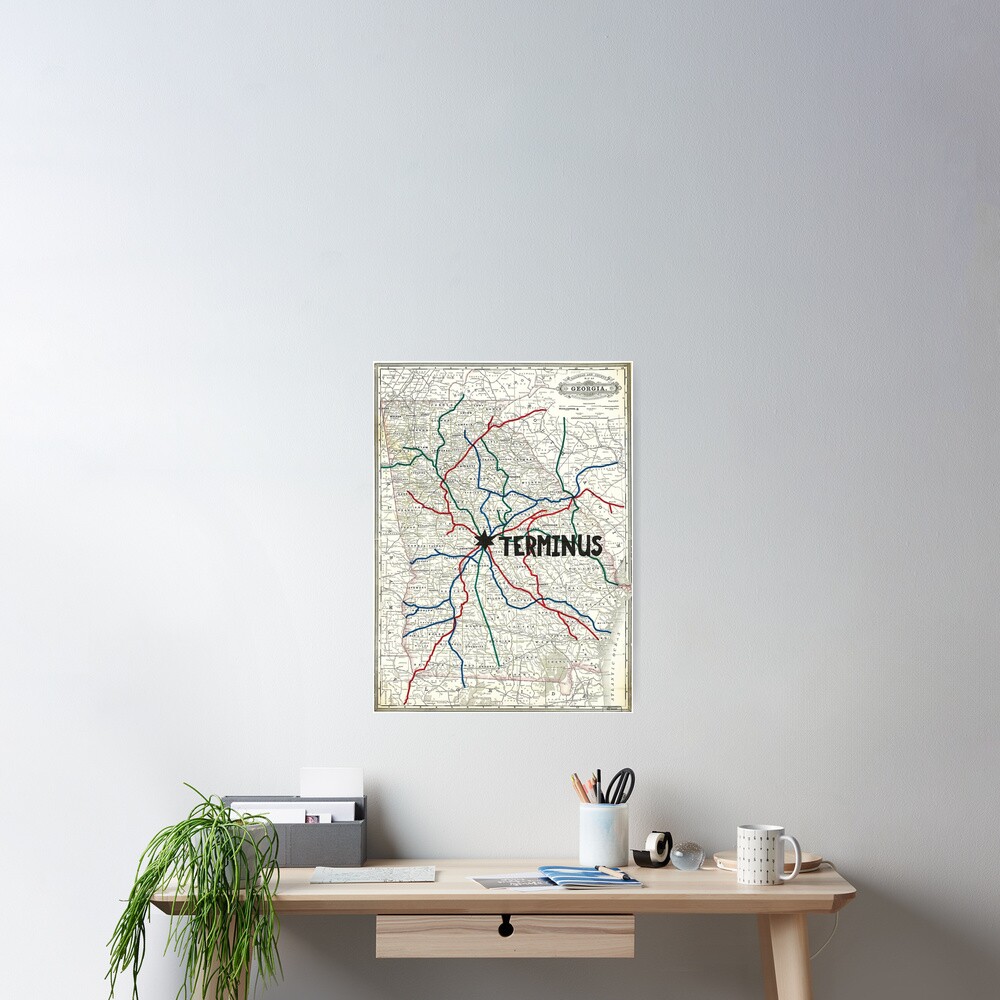 The Walking Dead - Terminus Map Poster