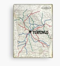 The Walking Dead - Terminus Map Canvas Print