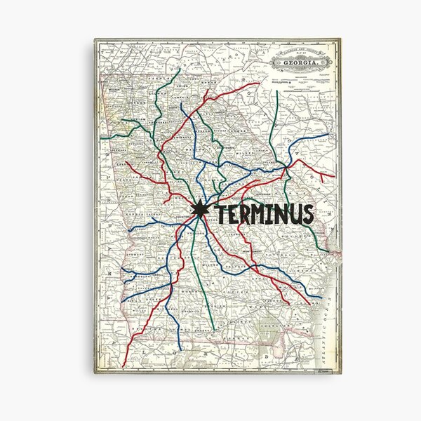 The Walking Dead - Terminus Map Canvas Print