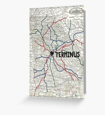 The Walking Dead - Terminus Map Greeting Card