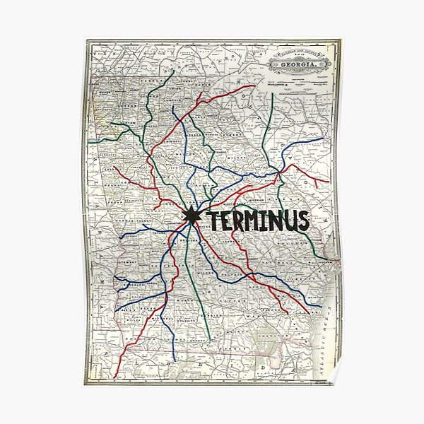The Walking Dead - Terminus Map Poster