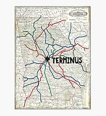 The Walking Dead - Terminus Map Photographic Print