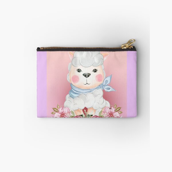 Item preview, baby sheep lamb on a pink background  designed and sold by trickydee.