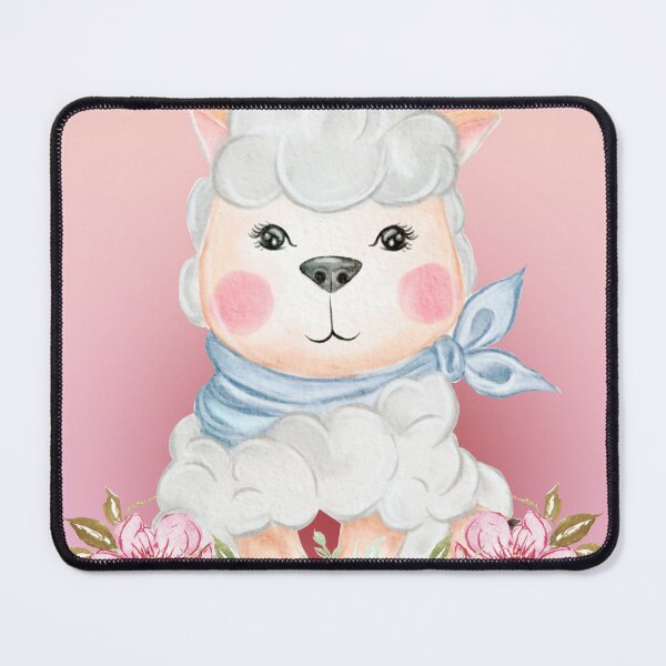 Item preview, baby sheep lamb on a pink background  designed and sold by trickydee.